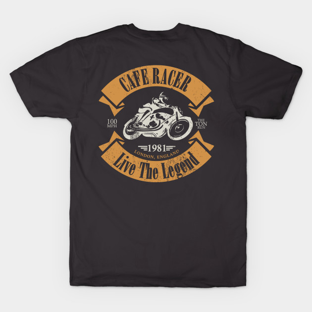 Cafe Racer London (Front & Back logo - distressed) by TCP